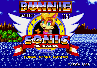 Bunnie Rabbot in Sonic the Hedgehog Title Screen